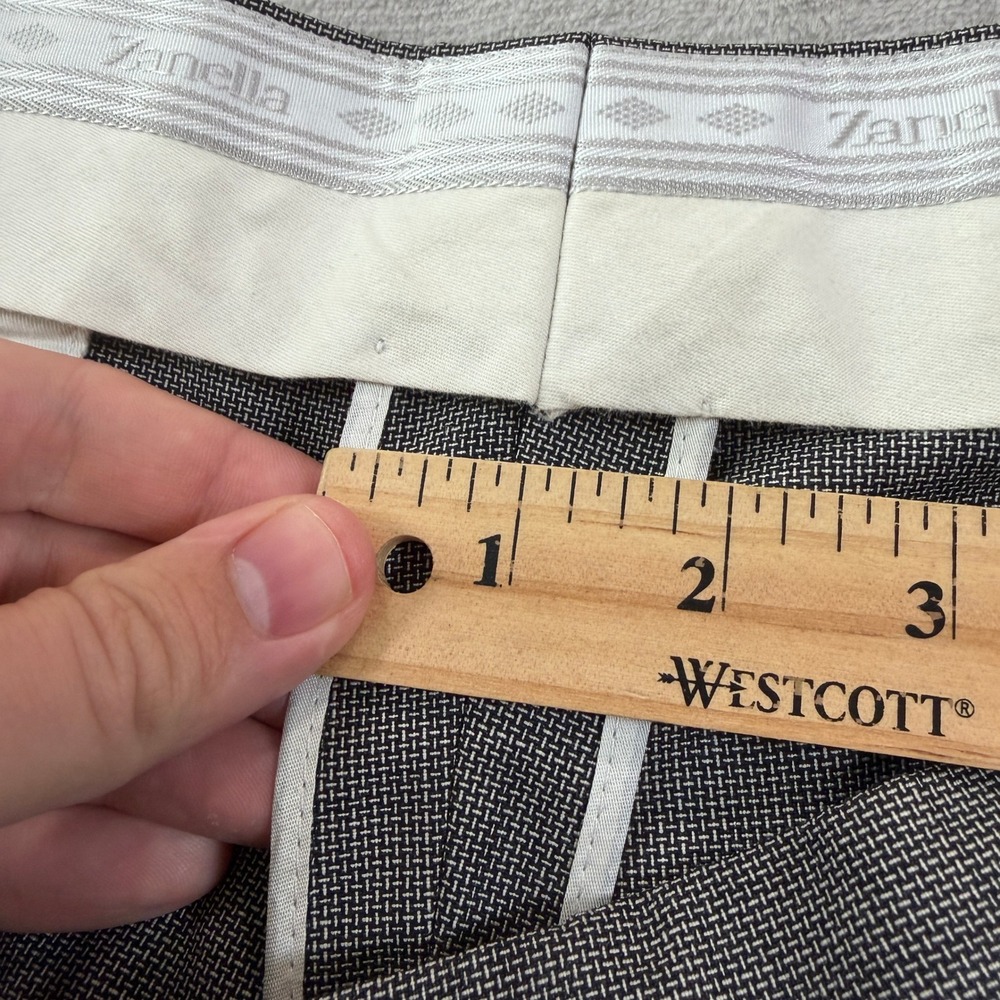 Zanella Alter Mens 36x30 Gray Wool Pleated Dress Pants Made in Italy Classic EUC - Picture 8 of 11